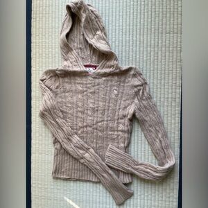 Abercrombie & Fitch Women's Beige Hoodie Sweater (M)